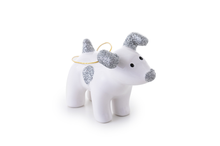 Snowdog Decoration - Sparky Silver