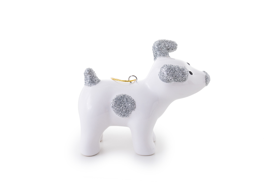 Snowdog Decoration - Sparky Silver